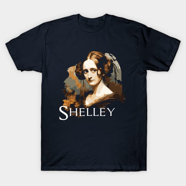 Mary Shelley (dark) T-Shirt by WickedAngel